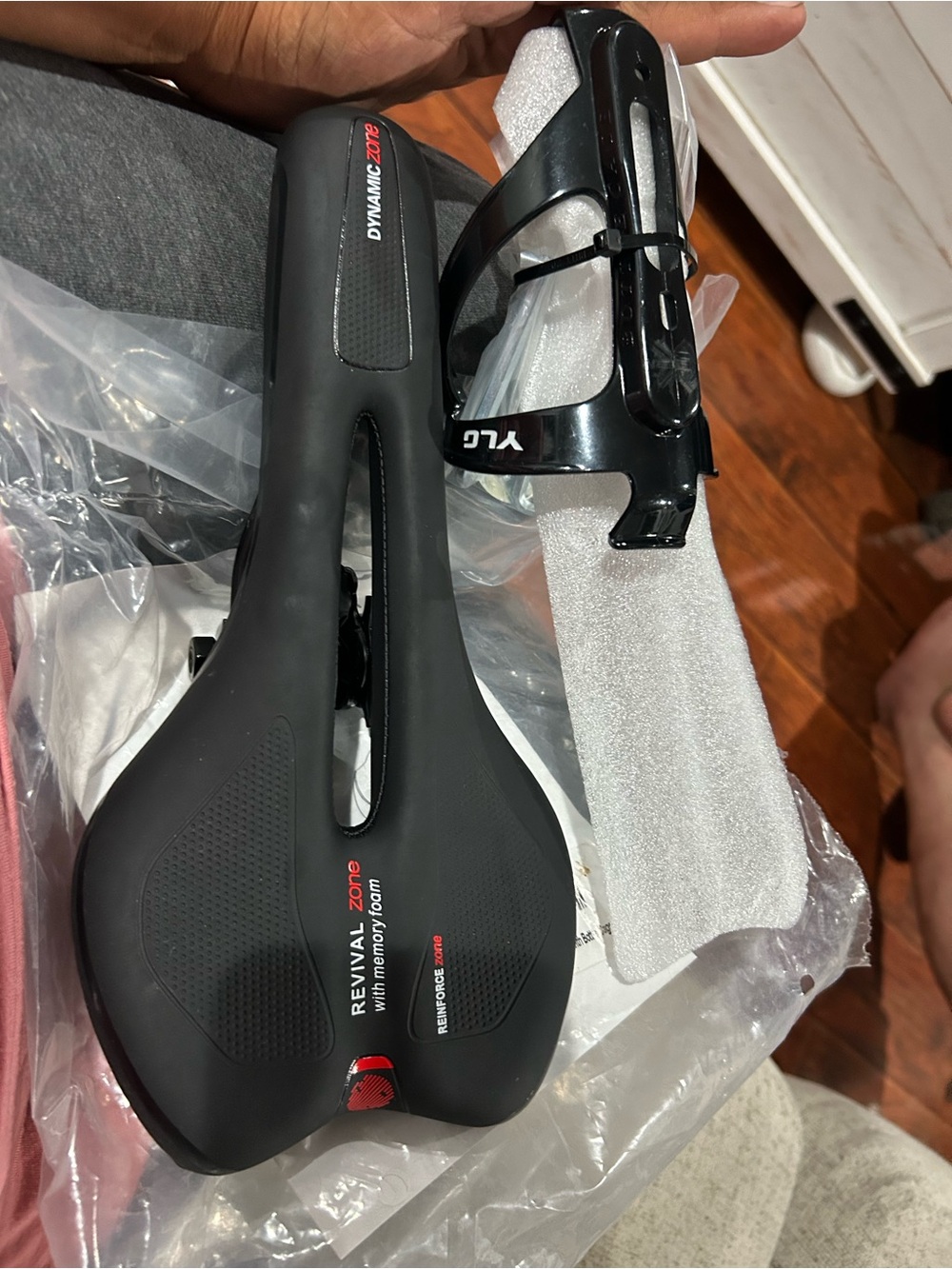 Revival Zone Black Memory Foam Bike Saddle with Center Cutout